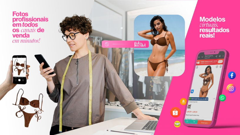 Transforme a experiência do cliente com imagens criadas pelo FotoModel.